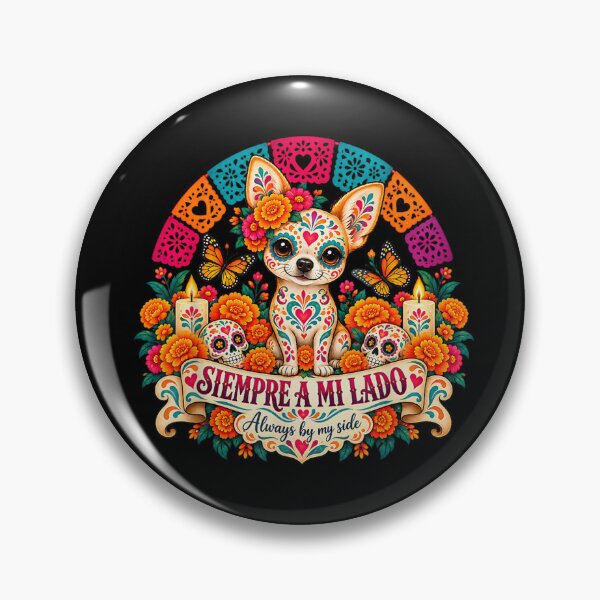 Item preview, Day of the Dead Chihuahua with Marigolds designed and sold by StanaLuis.