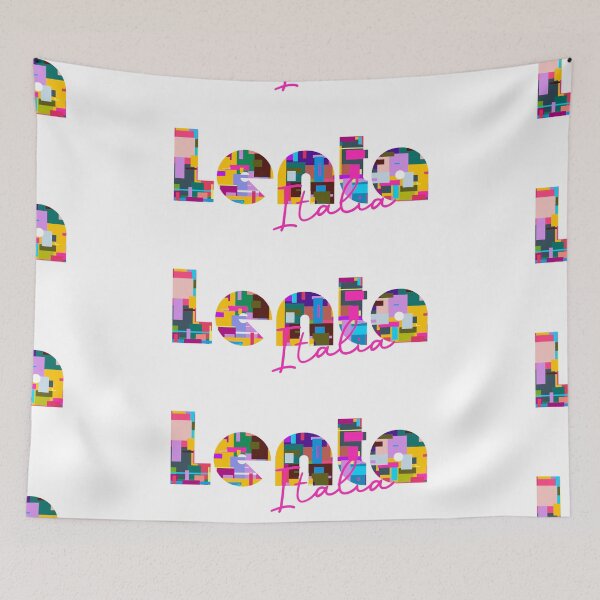 Item preview, Lenta, Vercelli, Italy, Italia, colorful typography design for travellers designed and sold by Wanderful-roads.