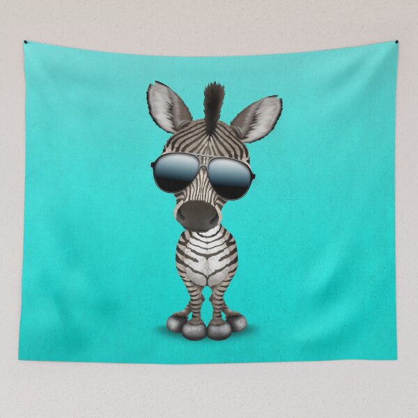 Item preview, Cute Baby Zebra Wearing Sunglasses designed and sold by JeffBartels.