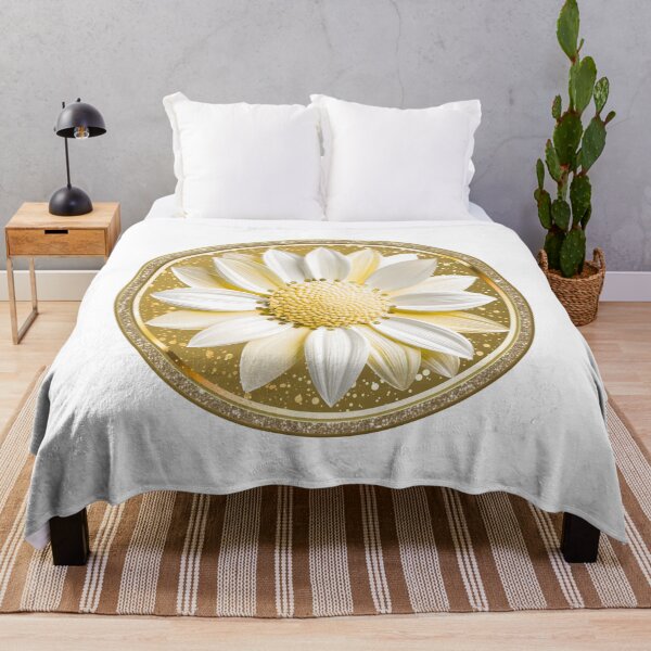 Item preview, Luxury Gold Dahlia Glitter Sparkle Floral Circle designed and sold by MinimalAurashop.