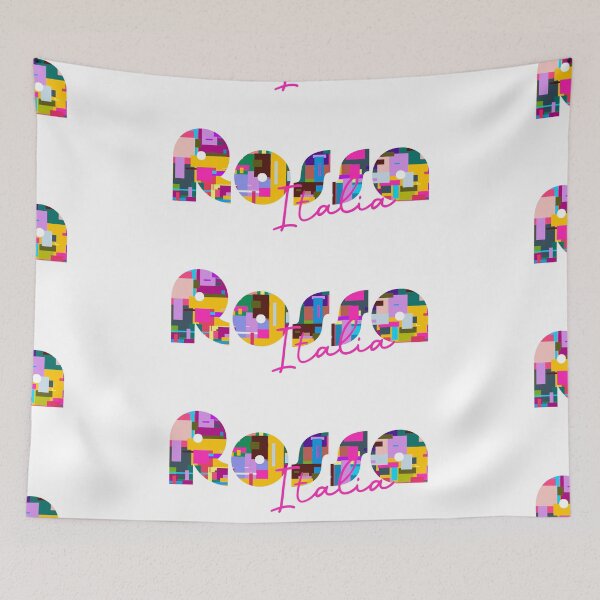 Item preview, Rossa, Vercelli, Italy, Italia, colorful typography design for travellers designed and sold by Wanderful-roads.