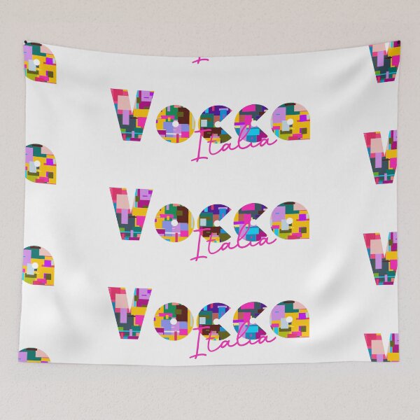 Item preview, Vocca, Vercelli, Italy, Italia, colorful typography design for travellers designed and sold by Wanderful-roads.