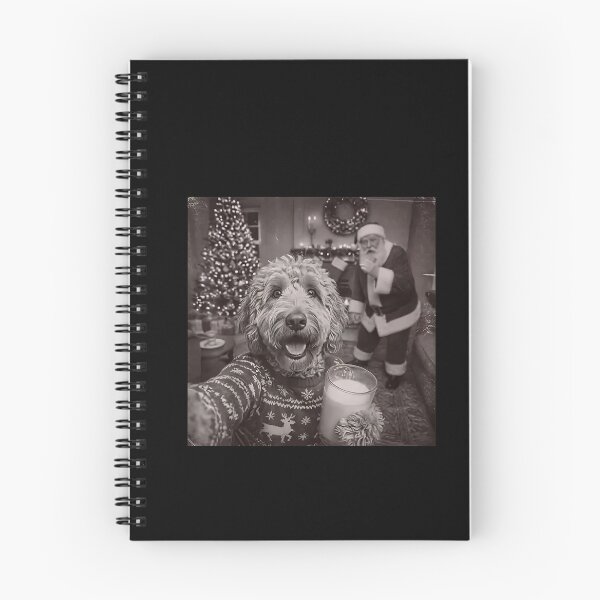 Item preview, Funny Christmas Dog Selfie with Santa designed and sold by StanaLuis.
