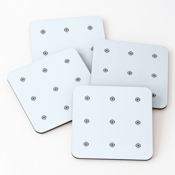 Item preview, Delicate floral pattern tiny in blue and black designed and sold by Quiet Waters Design.