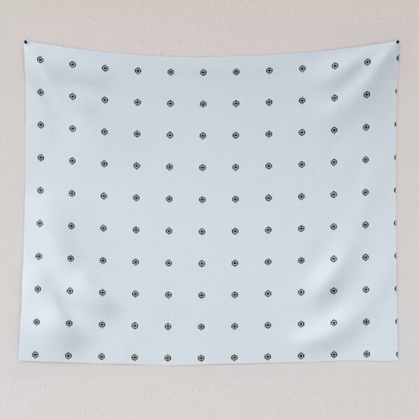 Item preview, Delicate floral pattern tiny in blue and black designed and sold by Quiet Waters Design.