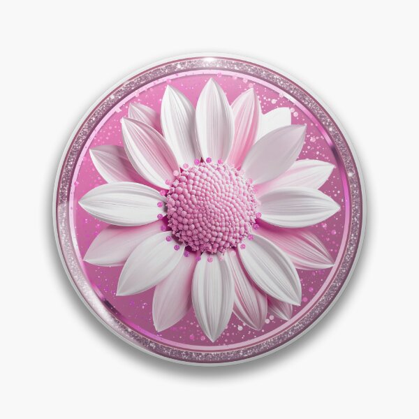Item preview, Sweet Pink Dahlia Sparkle Glitter Floral Mandala designed and sold by MinimalAurashop.