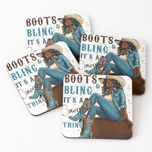 Item preview, Boots and Bling Cowgirl Black History Month designed and sold by RutheCraford.