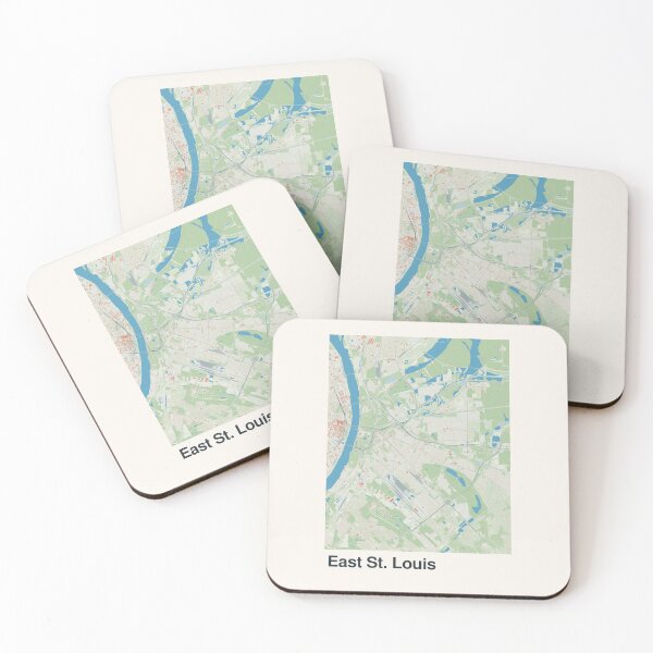 Item preview, East St. Louis Minimalistic Map Art designed and sold by MapsNerd.
