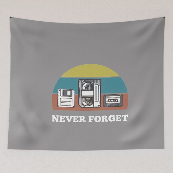 Item preview, Never Forget Retro Tech Floppy Cassette VHS-89 designed and sold by GayatriMandal.
