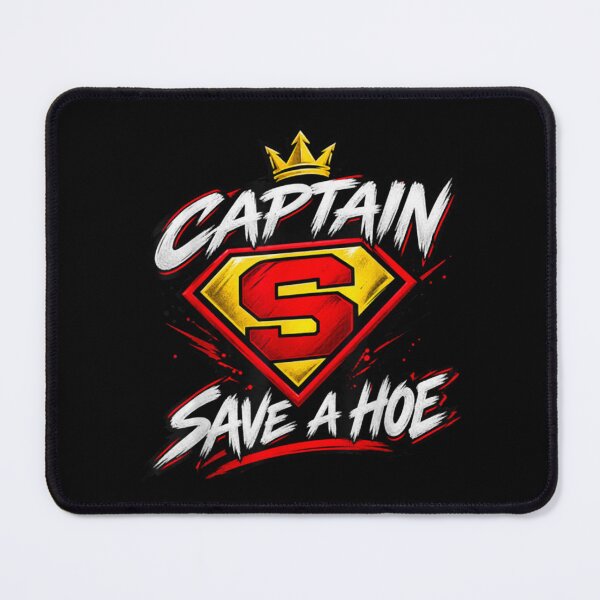 Item preview, Captain Save A Hoe Superhero Logo Crown Funny Meme Humor Apparel Gift designed and sold by kosterbleack.