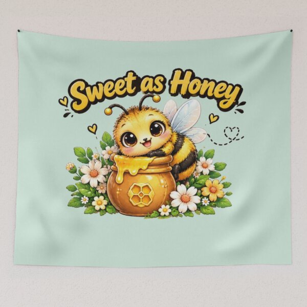 Item preview, Sweet as Honey – Adorable Kawaii Bee designed and sold by MushArtist.