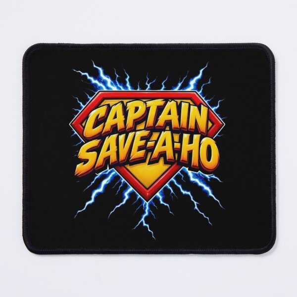 Item preview, Captain Save A Hoe Superman Style Logo Distressed White Red Yellow Superhero Parody Meme Apparel designed and sold by kosterbleack.
