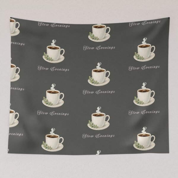 Item preview, Slow Evenings Cozy Coffee and Botanical Art designed and sold by rnscreationsin.