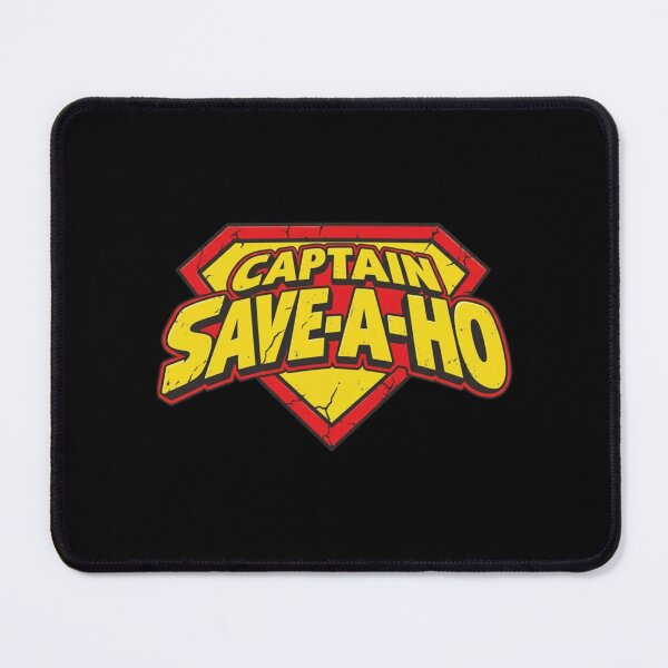Item preview, Captain Save A Hoe Superman Style Logo Distressed White Red Yellow Superhero Parody Meme Apparel designed and sold by kosterbleack.