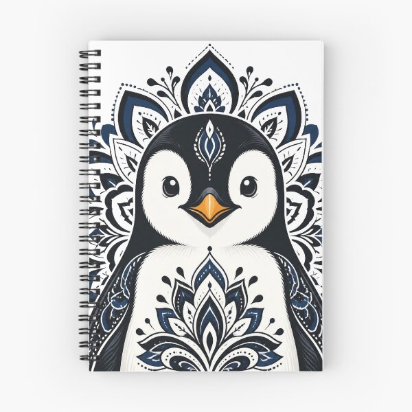 Item preview, Mandala Penguin – Cute Blue Floral Ornamental Penguin Illustration designed and sold by Creative Owlet.