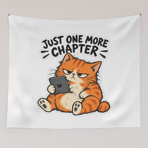 Item preview, Funny Grumpy Reading Cat – Book Lover Sticker designed and sold by The Silly Grumpy Society.