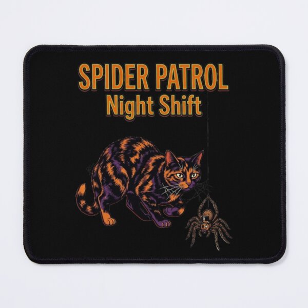 Item preview, Spider Patrol Cat Funny Halloween Tortie Cat Mom Gift Spooky Season Cat Bug Hunter Cat designed and sold by FurRealStudioCo.