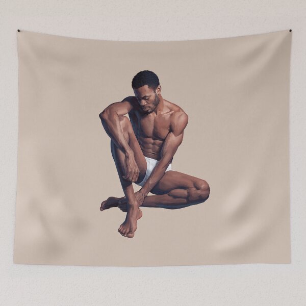 Item preview, Contemplative Athletic Man – Intimate Art designed and sold by gayishdesign.