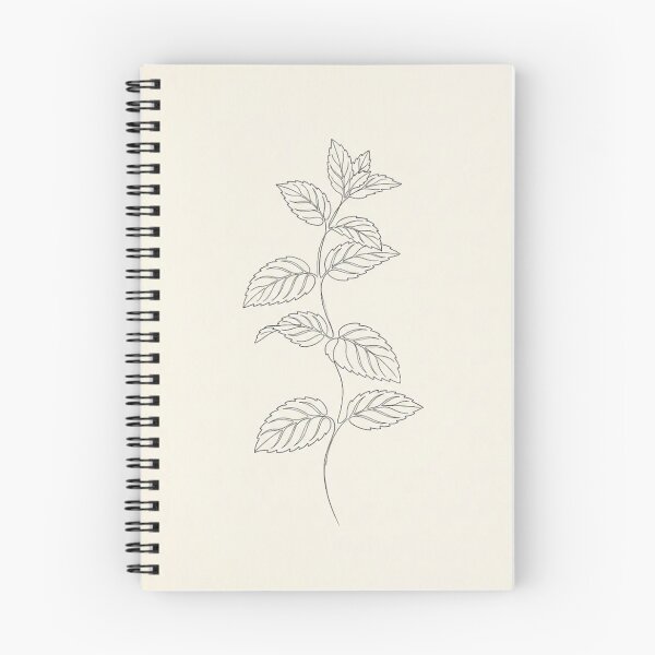 Item preview, Single Mint Sprig | Minimalist Continuous Line Herb Print designed and sold by Zaramodo.