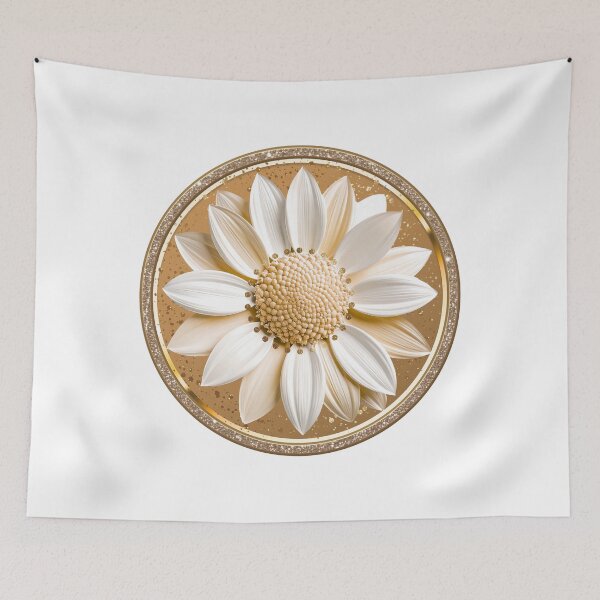 Item preview, Vintage Bronze Dahlia Warm Neutral Floral Mandala designed and sold by MinimalAurashop.