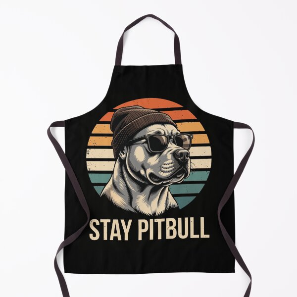 Item preview, Stay Pitbull - Retro Dog in Sunglasses and Beanie designed and sold by Sardine-Food.