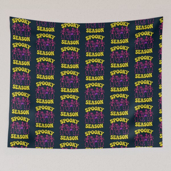 Item preview, Spooky Season Dancing Skeletons Retro Graphic designed and sold by Elladorso.