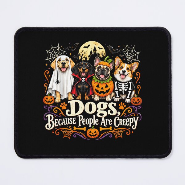 Item preview, Four Halloween Dogs in Cute Spooky Costumes designed and sold by 68MadagascarZoo.