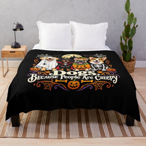 Item preview, Four Halloween Dogs in Cute Spooky Costumes designed and sold by 68MadagascarZoo.
