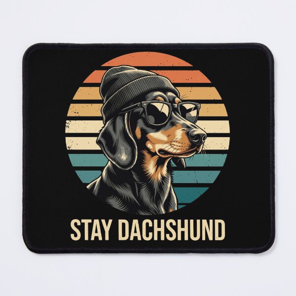 Item preview, Stay Dachshund - Retro Wiener Dog in Sunglasses designed and sold by Sardine-Food.