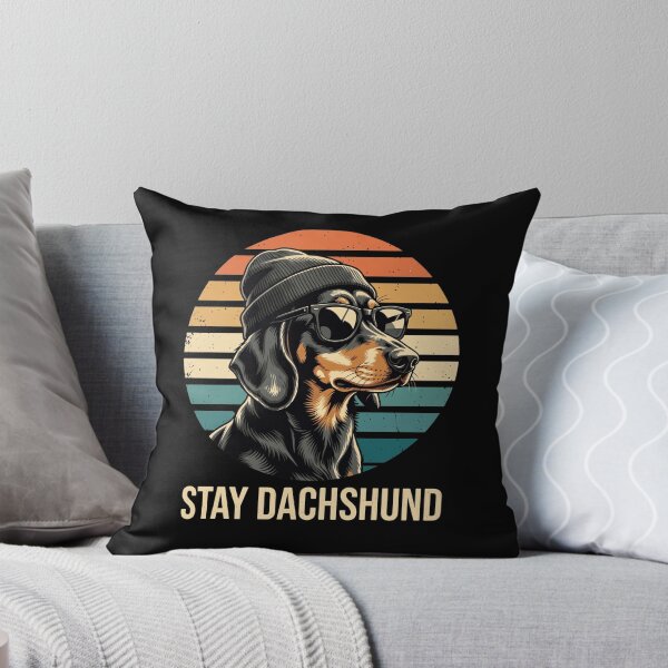 Item preview, Stay Dachshund - Retro Wiener Dog in Sunglasses designed and sold by Sardine-Food.