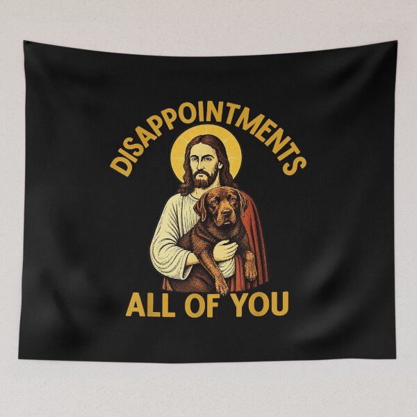 Item preview, Jesus Holding Labrador with Sarcastic Dog Humor designed and sold by 68MadagascarZoo.