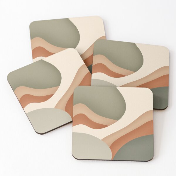 Item preview, Olive Leaf Ripple | Sage Terracotta Abstract Botanical Print designed and sold by Zaramodo.