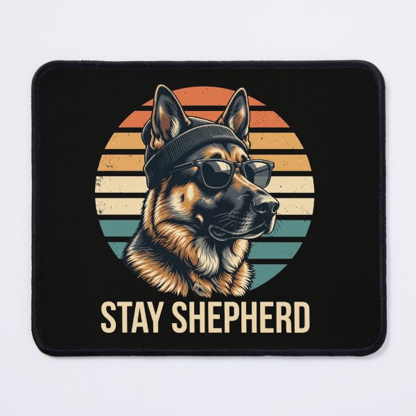 Item preview, Stay Shepherd - Retro German Shepherd in Sunglasses designed and sold by Sardine-Food.