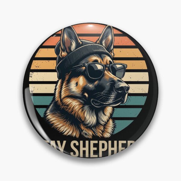 Item preview, Stay Shepherd - Retro German Shepherd in Sunglasses designed and sold by Sardine-Food.