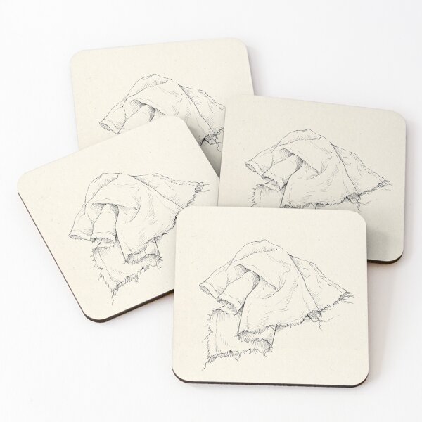 Item preview, Folded Linen Cloth Study | Wabi-Sabi Minimalist Wall Art designed and sold by Zaramodo.