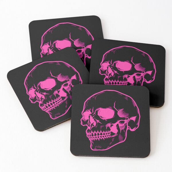 Item preview, Pink Neon Skull Gothic Halloween Skeleton Art designed and sold by Denenberg Jardel.