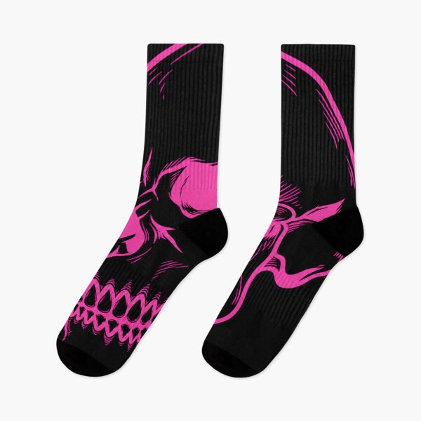Item preview, Pink Neon Skull Gothic Halloween Skeleton Art designed and sold by Denenberg Jardel.