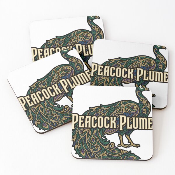 Item preview, Art Nouveau Peacock Plume - Gothic Botanical Emblem designed and sold by IllumeInk.