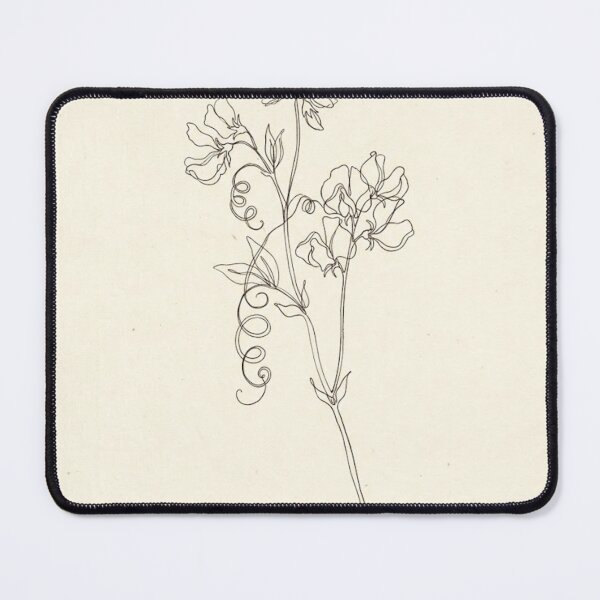 Item preview, Single Sweet Pea Stem | Minimalist Continuous Line Floral Print designed and sold by Zaramodo.