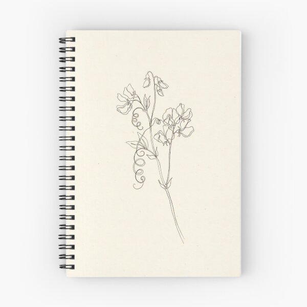 Item preview, Single Sweet Pea Stem | Minimalist Continuous Line Floral Print designed and sold by Zaramodo.