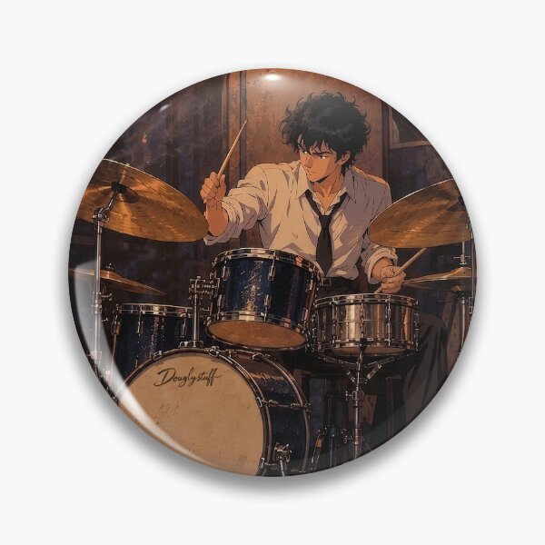 Item preview, Midnight Jazz Club Drums – Vintage Anime Drummer designed and sold by Douglystuff.