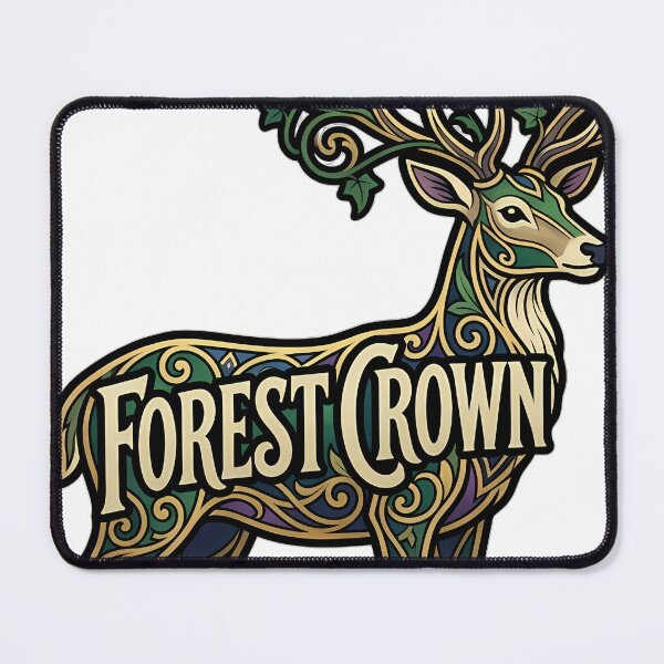 Item preview, Art Nouveau Deer Forest Crown - Botanical Antler Emblem designed and sold by IllumeInk.