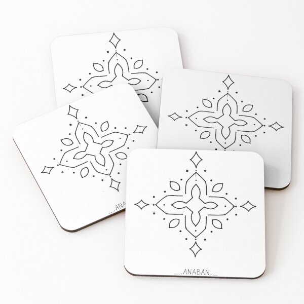 Item preview, Hand-Drawn Geometric Medallion — Symmetrical Folk Line Ornament designed and sold by AnabanStudio.