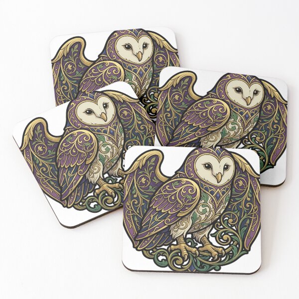 Item preview, Art Nouveau Owl - Vine Line Botanical Emblem designed and sold by IllumeInk.
