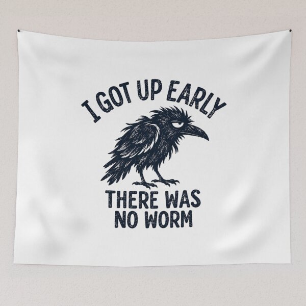 Item preview, Funny Crow, I Got Up Early No Worm, Bird Lover Humor designed and sold by Peyton4Dicey.