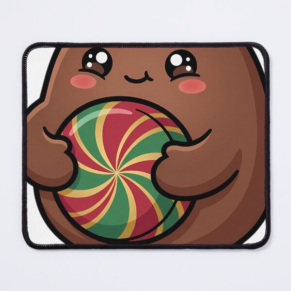 Item preview, Cute Christmas Chocolate Truffle Kid with a Peppermint Candy designed and sold by pumsquare.