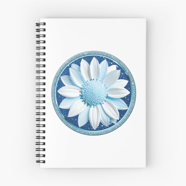 Item preview, Ocean Blue Dahlia Sparkle Glitter Floral Mandala designed and sold by MinimalAurashop.