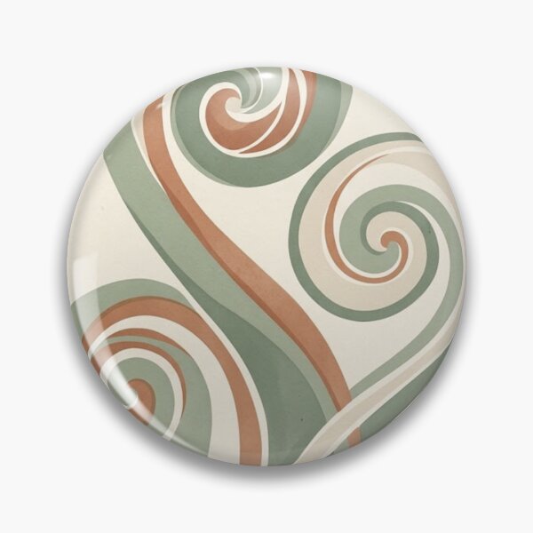 Item preview, Fern Spiral Flow | Sage Terracotta Abstract Botanical Wall Art designed and sold by Zaramodo.