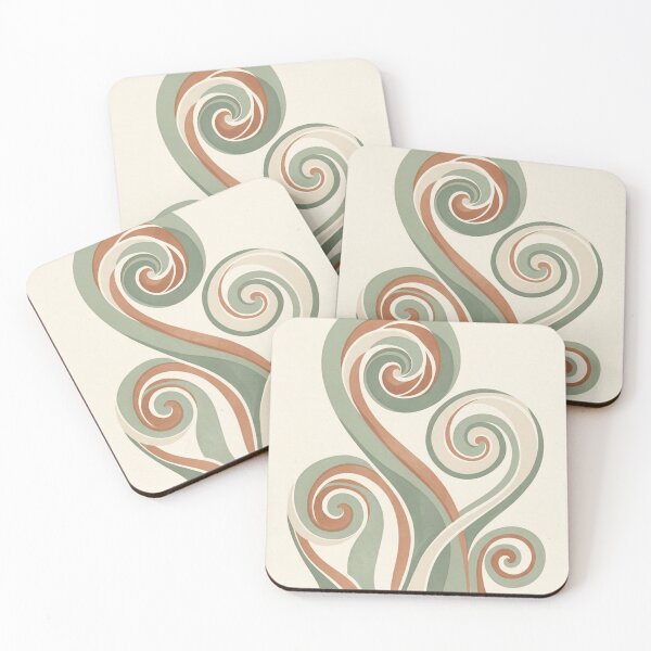 Item preview, Fern Spiral Flow | Sage Terracotta Abstract Botanical Wall Art designed and sold by Zaramodo.