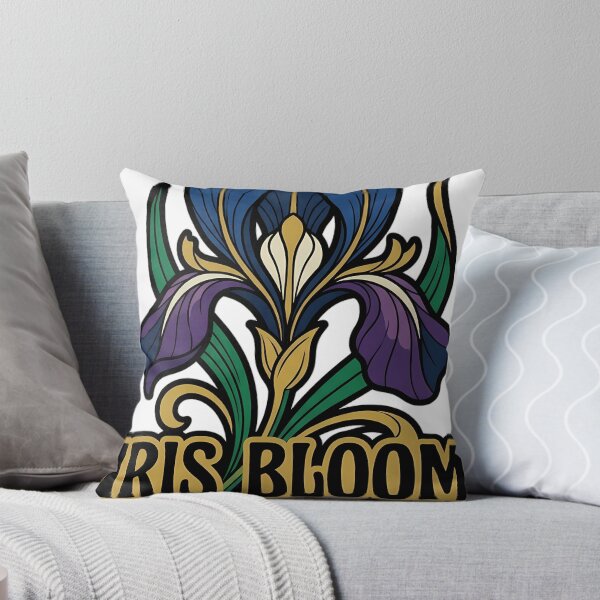 Item preview, Art Nouveau Iris Bloom - Botanical Floral Emblem designed and sold by IllumeInk.